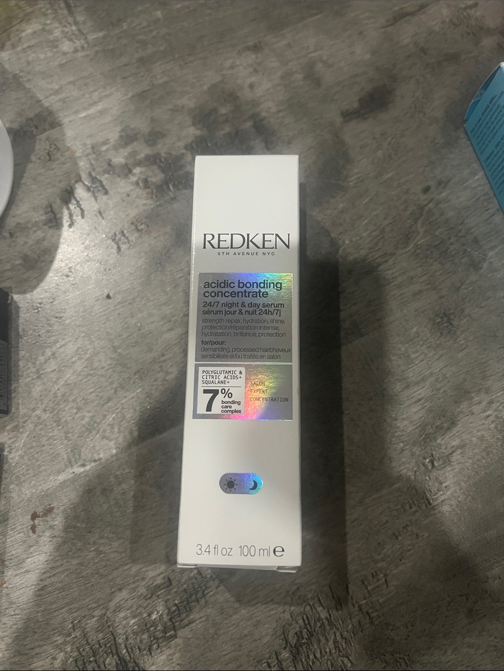 Redken White Packaging with Holographic Label - Acidic Bonding Concentrate